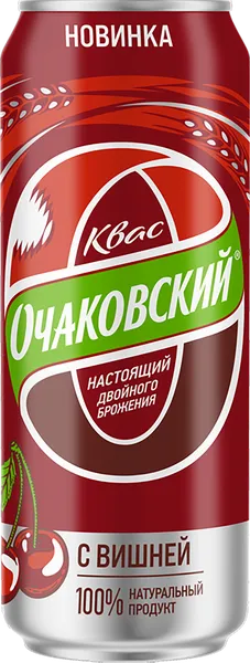 Изображение Квас газ Очаковский вишня Очаково ж/б, 0,45 л
