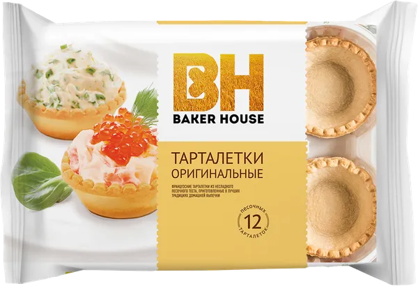 Изображение Тарталетки песочные Бейкер Хаус оригинальные 1*12 Раменский м/у, 180 г