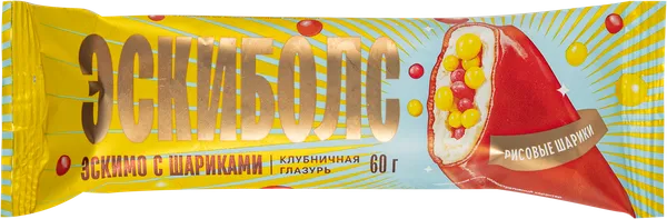 Изображение Мороженое эскимо Кубань мороженое пломбир с шариками Кубань-Мороженое м/у, 60 г
