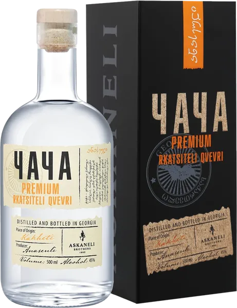 Изображение Водка виноградная 40% Чача Асканели премиум квеври Анасеули п/у, 0,5 л
