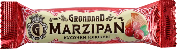 Изображение Марципан 33% Грондар с кусочками клюквы Фабрика Ацтек м/у, 50 г