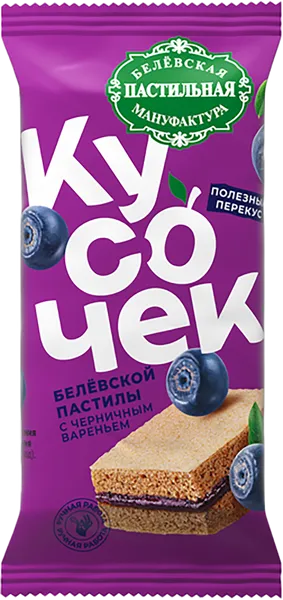 Изображение Пастила Кусочек с черничным вареньем Белевская пастила м/у, 25 г