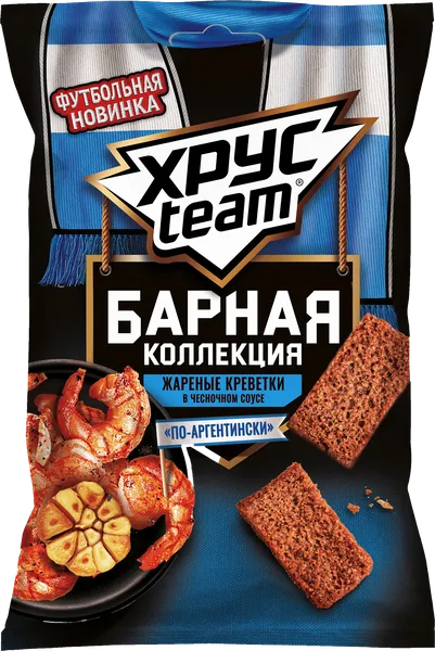 Изображение Сухарики пшеничные Хрустим креветки чесночный соус Фрито Лей м/у, 70 г