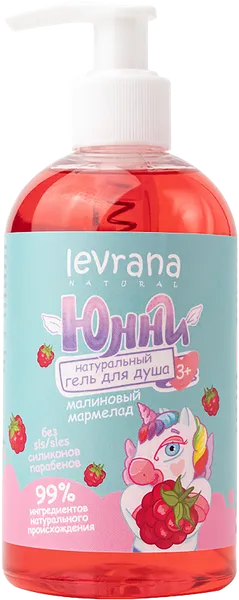 Изображение Гель для душа детский Леврана Юнни малиновый мармелад 3+ Леврана ООО п/у, 300 мл