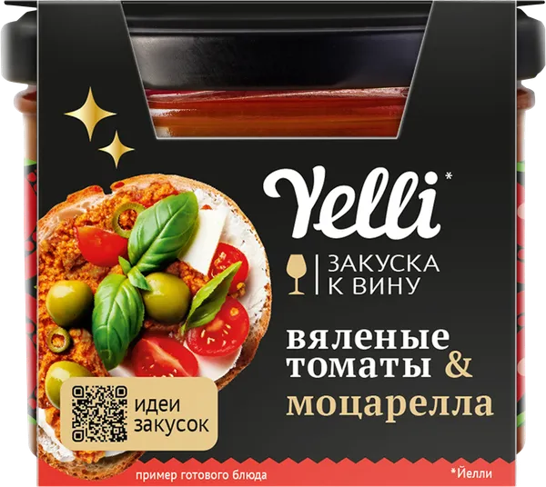 Изображение Брускетта Елли вяленые томаты моцарелла Ярмарка ТД с/б, 100 г