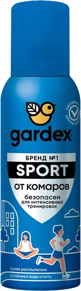 Изображение Аэрозоль от комаров Гардекс спорт ООО "АЭРО-ПРО" ж/б, 100 мл
