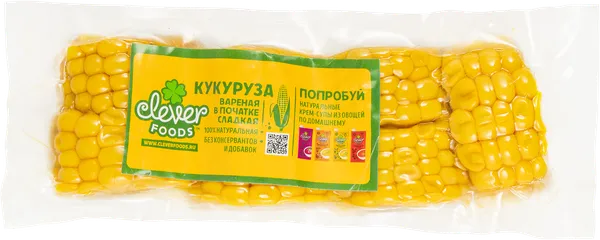 Изображение Овощ кусочками Клевер Фуд кукуруза отварная Нуристан ОсОО в/у, 240 г