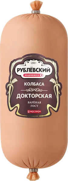 Изображение Колбаса вареная п/а Рублевский докторская Рублевский МПЗ в/у, 400 г