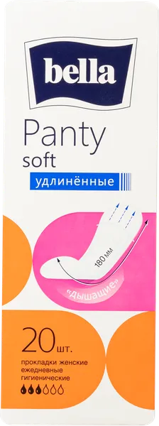 Изображение Прокладки ежедневные Белла панти софт удлиненные Белла к/у, 20 шт