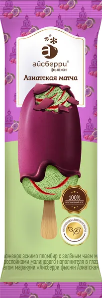 Изображение Мороженое эскимо Айсберри азиатская матча Айсберри-ФМ м/у, 80 г