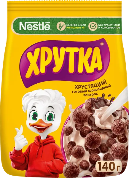 Изображение Готовый завтрак шоколадные Хрутка шарики Нестле м/у, 140 г