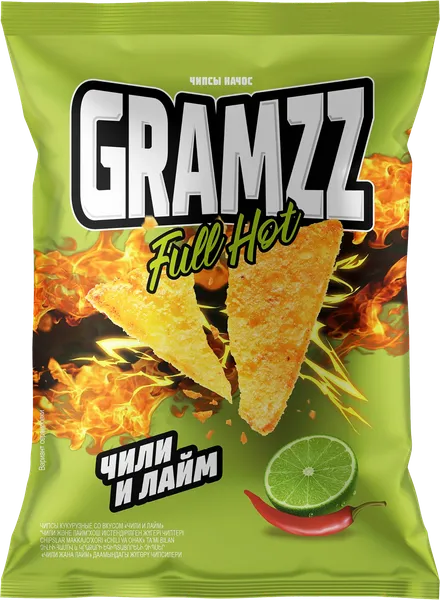 Изображение Чипсы кукурузные Грамзз чили лайм Евро Фудс м/у, 55 г
