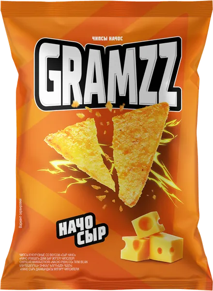 Изображение Чипсы кукурузные Грамзз сыр Евро Фудс м/у, 55 г