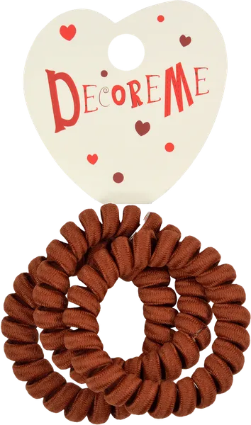 Изображение Резинка для волос Декорми спираль коричневая Альт , 3 шт
