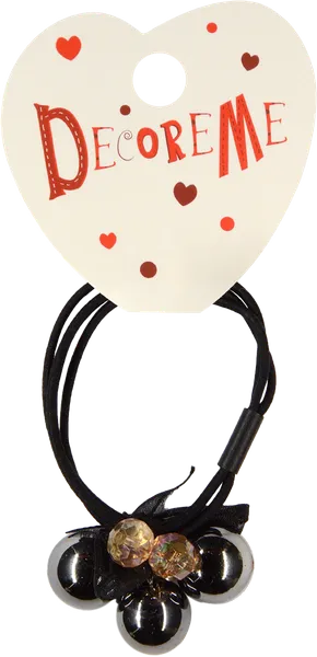 Изображение Резинка для волос Декорми черные бусины Альт , 1 шт