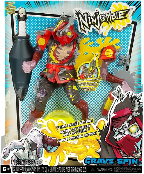 Изображение Фигурка коллекционная Ниндзомби грейв спин со слаймом МГА Интертеймент м/у, 1 шт