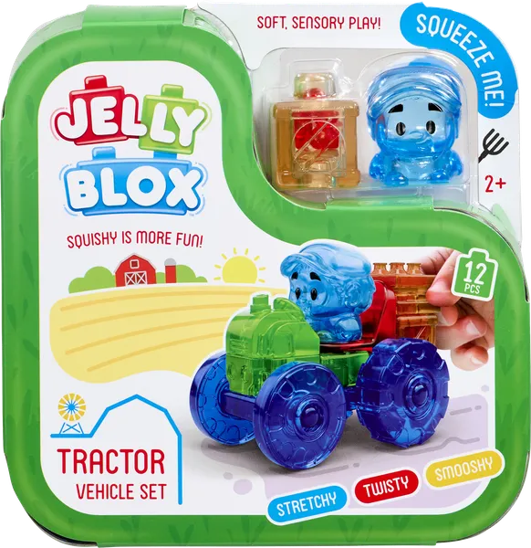 Изображение Конструктор с 2 лет Голиаф джелли блокс трактор 12 д Юнитойс п/у, 1 шт