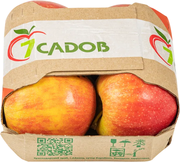 Изображение Фрукт окрас 30% яблоко гала супер калибр 80+ 7 Садов подложка, 4 шт