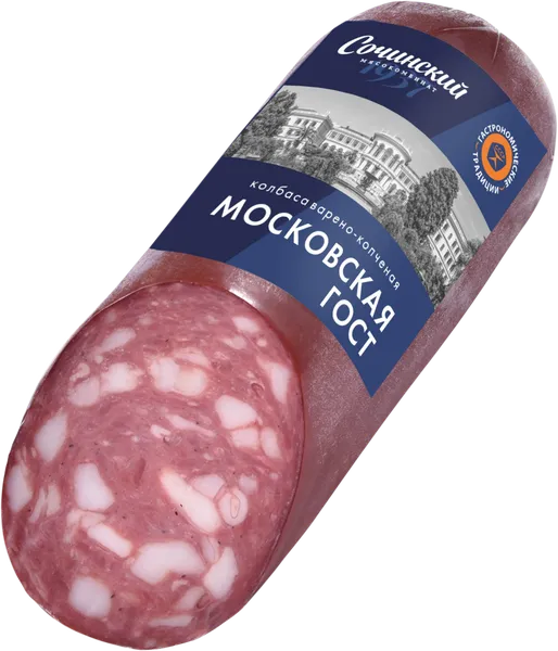 Изображение Колбаса варёно-копчёная в/с Сочинский МК московская Сочинский МК в/у, 300 г