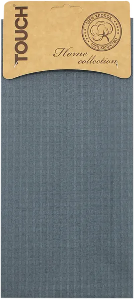 Изображение Полотенце 35*55см для кухни Тач серое вафельное Аврора м/у, 1 шт