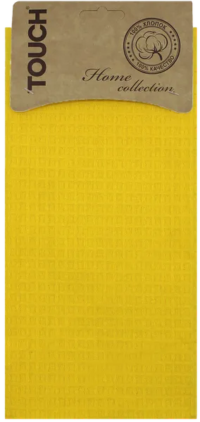 Изображение Полотенце 35*55см для кухни Тач желтое вафельное Аврора м/у, 1 шт