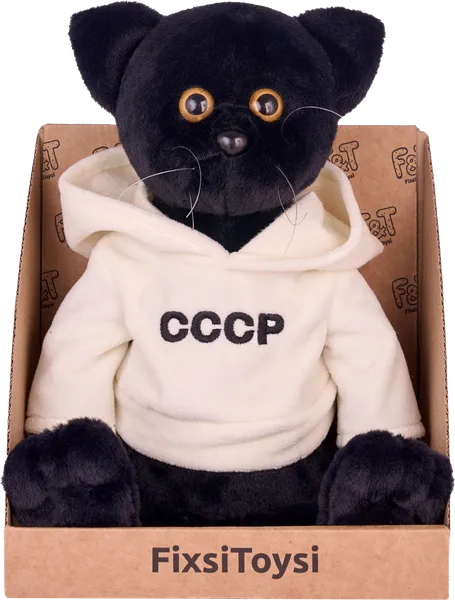 Изображение Мягкая игрушка 27см Фикси тойси кот в кофте ссср Прима Тойс к/у, 1 шт