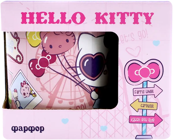 Изображение Кружка 220 мл фарфор НД плэй хеллоу китти Шаньдун Хуантай к/у, 1 шт