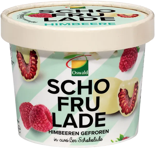 Изображение Ягоды замороженный Шорфулад малина в белом шок Фриц Освальд Гмбх карт/уп, 130 г