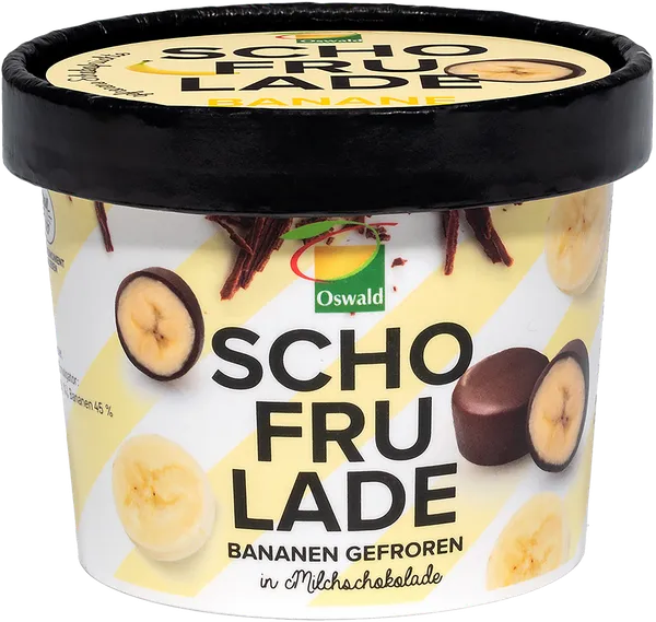 Изображение Ягоды замороженный Шорфулад банан в молочном шок Фриц Освальд Гмбх карт/уп, 130 г