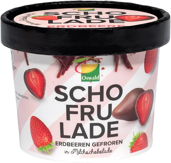 Изображение Ягоды замороженный Шорфулад клубника в молочном шок Фриц Освальд Гмбх карт/уп, 130 г