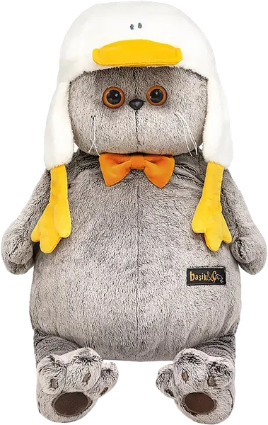 Изображение Мягкая игрушка 47см Будибаса басик в шапке гусик МПП ООО к/у, 1 шт