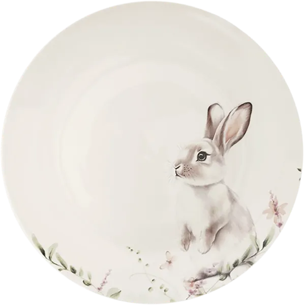 Изображение Тарелка 20см закусочная Анна Лафарг кролик в цветах Анна Лафарг , 1 шт