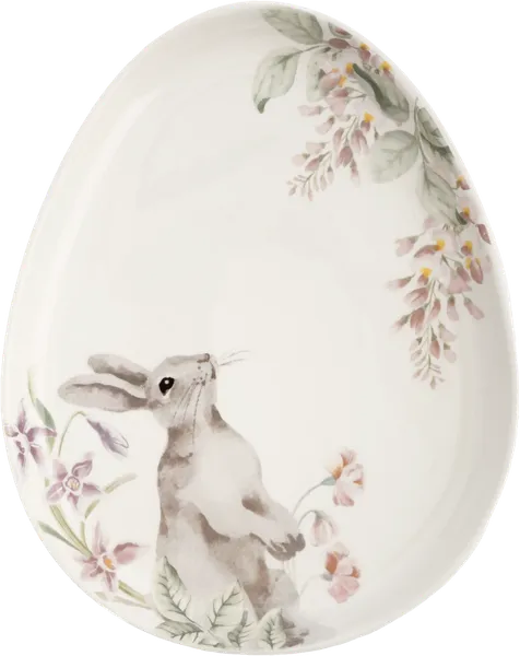 Изображение Блюдо 25см пасхальное Анна Лафарг кролик с цветами Анна Лафарг кор, 1 шт