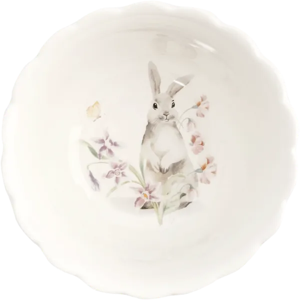 Изображение Салатник 15см круглый Анна Лафарг кролик с цветами Анна Лафарг кор, 1 шт