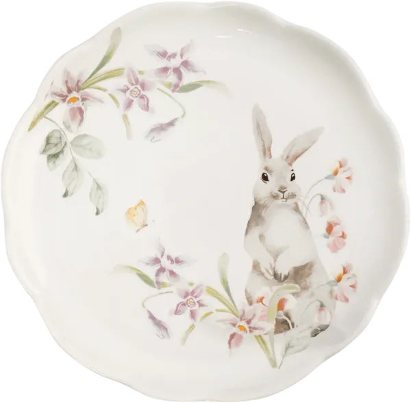 Изображение Тарелка 20см закусочная Анна Лафарг кролик с цветами Анна Лафарг кор, 1 шт