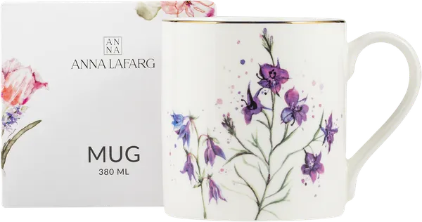 Изображение Кружка 380мл белая Анна Лафарг колокольчики Анна Лафарг кор, 1 шт