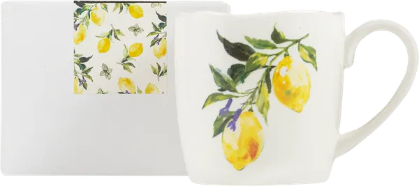 Изображение Кружка 350мл белая Анна Лафарг лимон фарфор Анна Лафарг , 1 шт