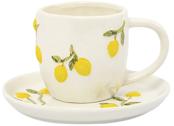 Изображение Чайная пара 300мл молочная Анна Лафарг лимоны фарфор Анна Лафарг кор, 1 шт