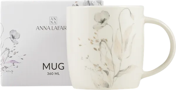 Изображение Кружка 360мл молочная Анна Лафарг полевые цветы Анна Лафарг кор, 1 шт