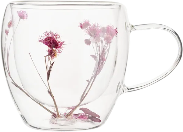 Изображение Кружка 240мл прозрачная Анна Лафарг сиреневые сухоцветы Анна Лафарг кор, 1 шт