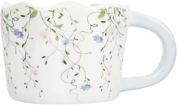 Изображение Кружка 460мл молочная Анна Лафарг минт голубая цветы Анна Лафарг кор, 1 шт