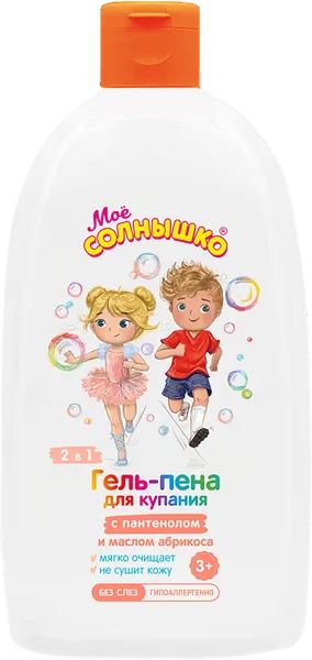 Изображение Гель-пена для купания детский Мое солнышко пантенол масло абрикоса Аванта п/у, 500 мл