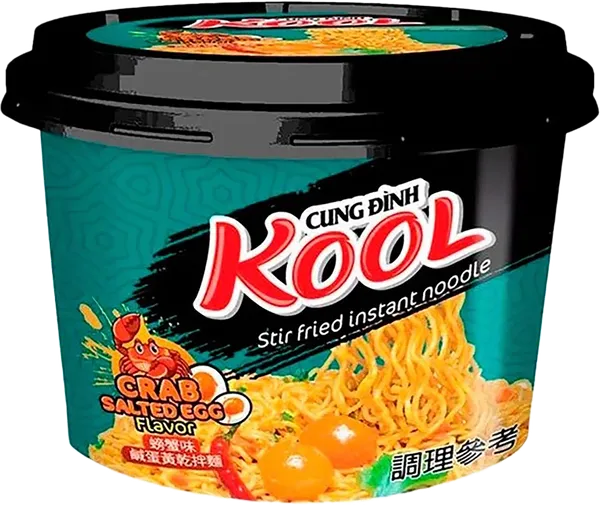 Изображение Лапша быстрого приготовления Кунь Динь Кул краб с соленым яйцом Азия Фуд м/у, 92 г