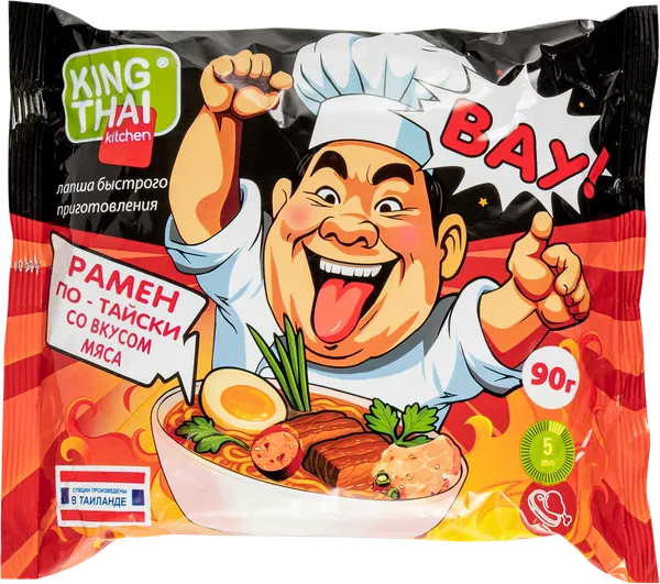 Изображение Лапша быстрого приготовления Кинг тай мясо по-тайски Импрод м/у, 90 г