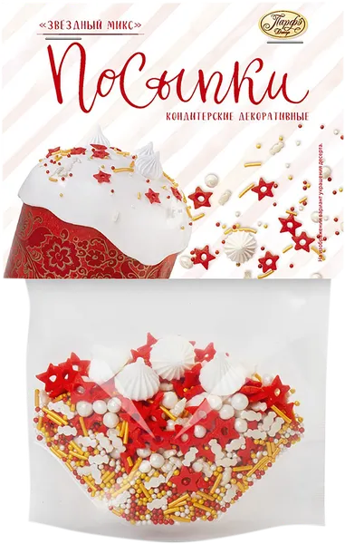 Изображение Посыпка кондитерская Парфэ звездный микс Топ Продукт м/у, 58 г