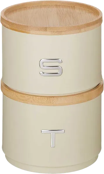 Изображение Банка 650мл для сыпучих Агнесс айвори стальная Агнесс , 2 шт