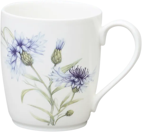 Изображение Кружка 300мл белая Лефард васильки фарфор Лефард кор, 1 шт