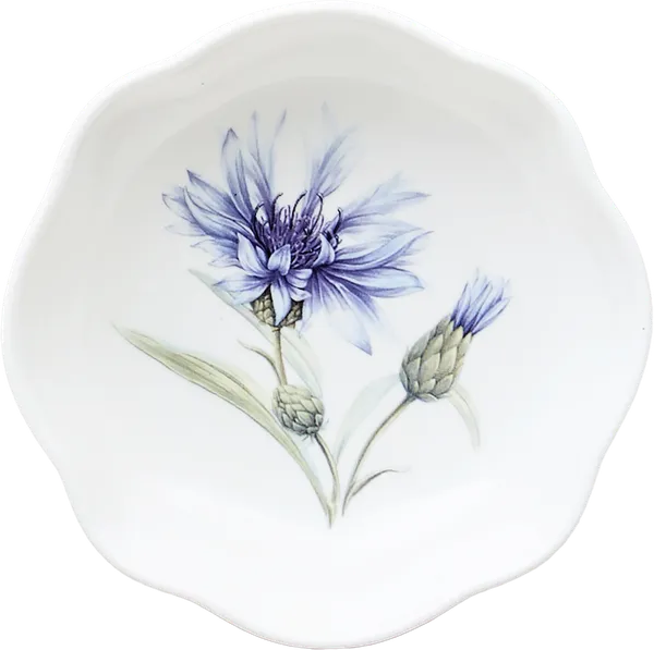 Изображение Розетка 10см белая Лефард васильки фарфор Лефард , 4 шт