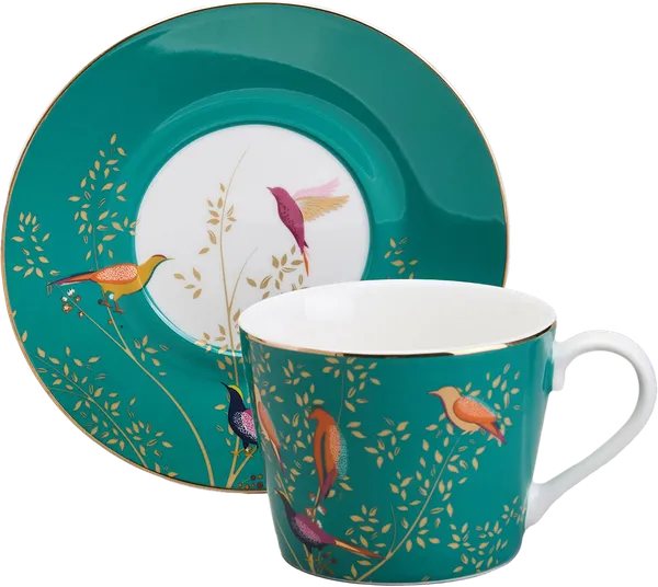 Изображение Чайная пара 220мл бирюза Лефард голден бердс Лефард кор, 1 шт