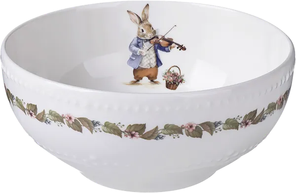 Изображение Салатник 16см круглый Лефард кролики фарфор Лефард , 1 шт
